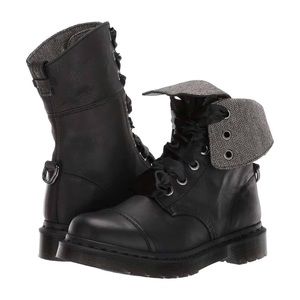 Dr. Martens Women's Aimilita Combat Boot, Size 6 black